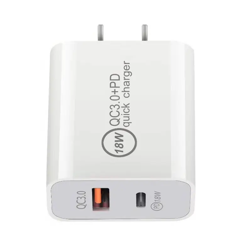 18W दोहरी पोर्ट QC3.0 पीडी प्रकार सी त्वरित चार्जर एप्पल सैमसंग के लिए यूएसबी एडाप्टर के लिए दुनिया भर में यात्रा चार्जर
