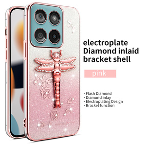 Funda para teléfono móvil con soporte de mariposa y flores para Motorola Edge 70/60 Fusion/60 <span class=keywords><strong>Pro</strong></span>/60 S/60, funda a prueba de golpes - Product Image 1