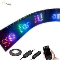 Panneau matriciel LED léger et durable Affichage RVB flexible USB Affiche numérique à manipulation facile pour le bricolage extérieur Signes LED Signe de voiture