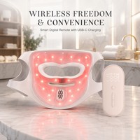 Máscara Facial LED de Terapia de Luz Roja Infrarroja Profunda 3D Inalámbrica EYCO con Compresa de Hielo, 415nm 630nm 850nm