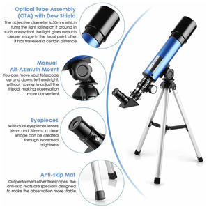 Télescope astronomique <span class=keywords><strong>F36050M</strong></span> avec chercheur d'étoiles pour enfants, observation lunaire professionnelle, visionnement oculaire HD en extérieur - Product Image 3