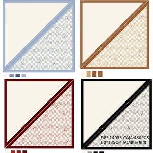 Sciarpa triangolare multifunzionale 60x135 cm con design fantasia per uso quotidiano - Product Image 2