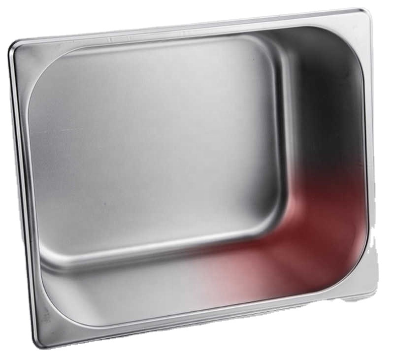 Квадратные кастрюли GN Pan Kitchen 304 из нержавеющей стали 1/9 1/6 1/4 1/3, кастрюля для пищевых продуктов, контейнер для Гастроемкости 0,6 мм