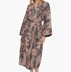 Bata de Baño Kimono Estampada para Mujer, Elegante, Larga, Holgada, Informal, Cómoda, Ropa de Dormir para Mujer, Batas, Camisones - Product Image 2