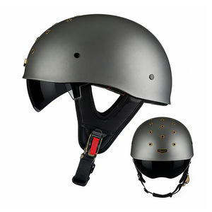 Casco de motocicleta ligero de cara abierta con visera interior, diseño de rayas a la moda, para protección diaria en motocicletas cruiser - Product Image 6