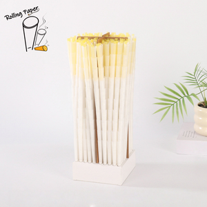 Wholesale unbleached 109MM conical roll paper custom brand logo simple style <b>smoking</b> specific paper cone - Product Image 4