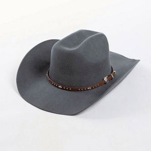Mexican Sombrero Adult Men Women Cowboy Hat Wide Brim Western Style 100% Wool Felt White Cowboy Hats - Product Image 3