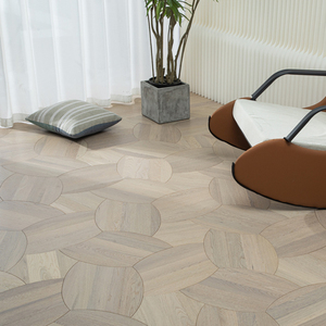 AVANTIMORA CE <b>Stained</b> Anti Scratch Coastal Grade AB 18mm 20mm Multilayer Walnut T&G Radial Parquet Flooring <b>for</b> Office Building - Product Image 1