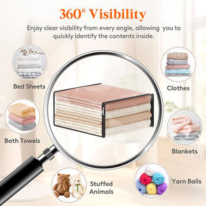 Cajas de sábanas y ropa para el hogar, bolsas de vacío transparentes <span class=keywords><strong>con</strong></span> <span class=keywords><strong>cremallera</strong></span>, Polymailers, bolsita de almacenamiento de ropa sucia personalizada, Plástico - Product Image 4