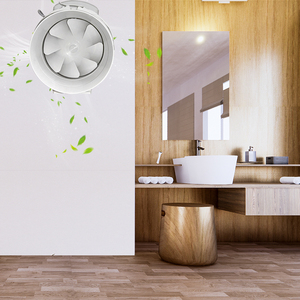 Household Electric AC In-Line Extractor <b>Fan</b> Timer Large Air Volume Low Noise Modern Wall-Mounted Bathroom Vent OEM/ODM - Product Image 3