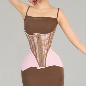 Venta al por mayor de productos de cintura personalizada Cinchers de malla de acero deshuesado señoras Body Shaper cinturón de adelgazamiento de compresión abdominal Fajas - Product Image 3