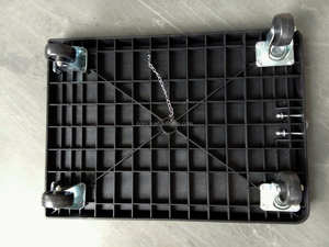 Chất lượng cao chống tĩnh điện ESD Xe đẩy giỏ hàng 660x445 mét thép nhựa gỗ cao su công nghiệp lưu trữ và Giao thông vận tải nền tảng - Product Image 3