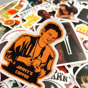 ZY0119C 50/PCS adesivo in PVC personalizzato logo <span class=keywords><strong>Pulp</strong></span> <span class=keywords><strong>Fiction</strong></span> valigia computer skateboard sticker
