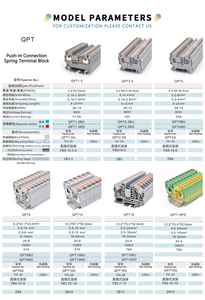 Bornes électriques QPT1.5 PT 500V 17.5A, bloc de bornes à montage sur rail DIN, <span class=keywords><strong>connexion</strong></span> de fils, bornier 16mm - Product Image 3