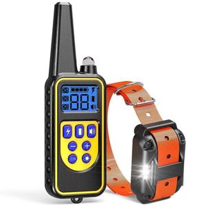 2600 फीट रिचार्जेबल एलईडी लाइट इलेक्ट्रिक कुत्ते प्रशिक्षण कॉलर वाटरप्रूफ छाल नियंत्रण सदमे ए कॉलर 4 मोड रिमोट डॉग बीपर - Product Image 2