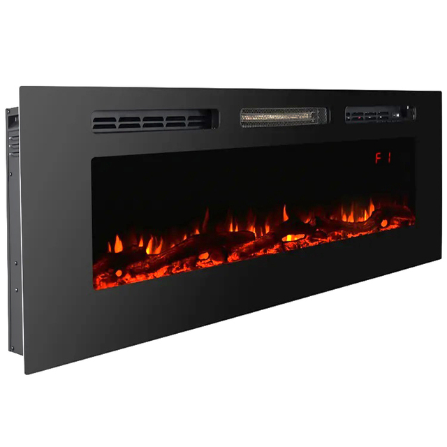 50" Electric Fireplace Insert  with Blower  Control Board for Brightness Recessed Electric Fireplace Decor Wall Heaters