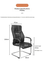 Chaise de bureau pivotante en cuir moderne pour cadres, avec base en acier réglable en hauteur et appui-tête intégré, idéale pour le bureau à domicile et l'atelier