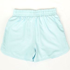 Stampa personalizzata estate veloce asciutto sport all'aria aperta confortevole luce <span class=keywords><strong>blu</strong></span> doppia fodera <span class=keywords><strong>pantaloncini</strong></span> da <span class=keywords><strong>calcio</strong></span> per ragazza - Product Image 1