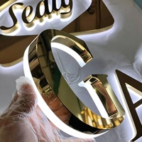 Enseigne personnalisée avec logo rétroéclairé, logo d'entreprise, lettres en métal et en acrylique, enseigne d'affichage extérieure, lettres lumineuses LED, enseigne pour les panneaux de réception