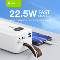 Havin – écran Led Portable personnalisé de grande capacité, batterie externe de 60000mah avec lampe de poche et 4 câbles de charge, prix de gros