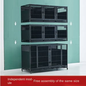 Cages d'isolation pour animaux de compagnie à bouton solide de Style classique commercial en acier inoxydable respirant pour les magasins de toilettage pour animaux de compagnie - Product Image 3