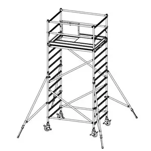 Profession eller 3m Echafaudage und mobiler Gerüst turm aus Aluminium