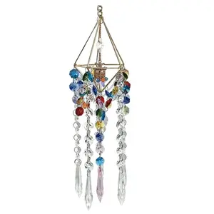 Honor of crystal Natural Handmade Wind Chimes Crystal Hanging Suncatcher Prism Wind Chime