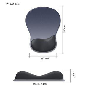 Gradient Ergonomisches Mauspad Komfortable Handgelenkstütze Rutschfeste Mausmatte Weiches Mauspad Handgelenkauflage Computer Silikon-Mauspad - Product Image 2