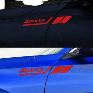 1 Paio di Adesivi Laterali Giallo Neon XGS per <span class=keywords><strong>Auto</strong></span> Sportive, Strisce da Corsa in PET, Impermeabili, Decorazione per Parafango e Porta, Styling <span class=keywords><strong>Auto</strong></span> 1 - Product Image 2