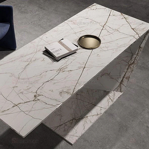 Newstar thiết kế độc đáo đồ nội thất sang trọng tự nhiên màu đen đá cẩm thạch văn phòng bảng hình chữ nhật Ông Chủ CEO văn phòng điều hành bàn - Product Image 2