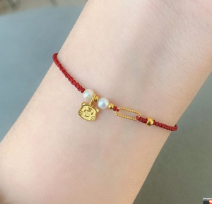 925 Sterling Zilveren Chinese Geluksbrenger 12 Sterrenbeelden Sieraden Rode String Tijgerarmband Bedels - Product Image 3