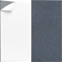Panneaux acoustiques auto-adhésifs pour décoration intérieure moderne, absorption du son, épaisseur 0,47 pouce, gris, PET, pour studio, maison, bureau