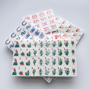 Juego de Mahjong Mini de Una Sola Capa, Blanco, Hecho a Mano con Alambre, Fichas de Acrílico, Portátil, Ecológico, Entretenimiento para Fiestas, Lujo de Alta Gama - Product Image 4