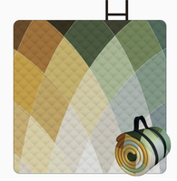 Tapis de pique-nique pliable imperméable résistant à l'herbe, épais, pour camping en extérieur, plage, avec sangle de transport portable pour pique-nique et parc
