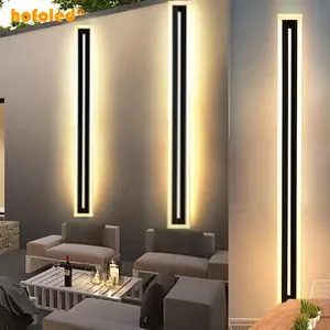 Hofoled Nordic Minimalist Decorate Exterior Led Outdoor Home Garden Wall Sconce Lighting Outside Long Strip Linear Wall Lights