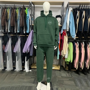 Sudadera con capucha unisex de algodón y poliéster para hombre, Conjunto de sudadera de punto transpirable con logotipo bordado personalizado - Product Image 6