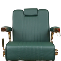 Chaise de barbier hydraulique brun or antique pour homme avec siège confortable et cadre en aluminium pour salon de coiffure