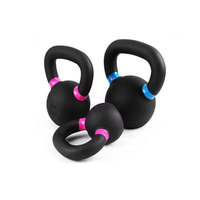 Kettlebell portable en fonte Yihong YHAC-006 4kg-20kg (noir) pour l'entraînement professionnel de musculation et de travail complet du corps, logo personnalisé