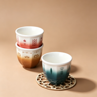 Vente en gros de tasses à café et à thé en céramique arabe avec logo, couleur personnalisée, souvenir d'Arabie Saoudite, cadeau, expresso turc