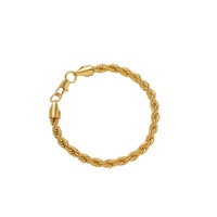Bracelet en Chaîne Torsadée en Acier Inoxydable Hip Hop PVD 3 mm de Largeur pour Hommes et Femmes
