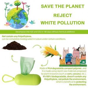 Pet Waste Bag Eco-friendly Biodegradable Dog Poop Bags With Dispenser Pet Dog Poop Bags - Product Image 3