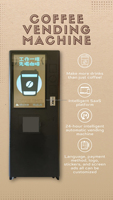 Distributeur automatique de pièces de monnaie à chaud commercial Robot carte de poudre accepteur debout entièrement Machine de vente de café