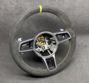 Volante Deportivo Alcantara Completo con Levas de Cambio Magnéticas para Panamera, Cayman 718, Cayenne 955, 996, <span class=keywords><strong>Macan</strong></span>, Taycan, 991, 991.3, 911 - Product Image 1