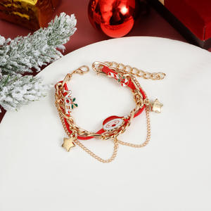 ** Conjunto festivo de joyería de muñeco de nieve, collar de Navidad, pulsera, Gargantilla para mujer, fiesta de vacaciones, <span class=keywords><strong>intercambio</strong></span> de regalos y vacaciones de invierno - Product Image 3