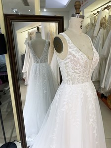 2025 nuovi eleganti abiti da <span class=keywords><strong>sposa</strong></span> una linea di fiori di pizzo abito da <span class=keywords><strong>sposa</strong></span> Tulle netto formale ospite delle donne per la <span class=keywords><strong>sposa</strong></span> della ragazza - Product Image 4