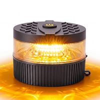 14 Modi Mehrfarbige Amberfarbene Kabellose Batterie-USB-Lade-LED-Warnleuchte 12V 24V Notfall-Stroboskop-Warnsignallampe für LKW und PKW