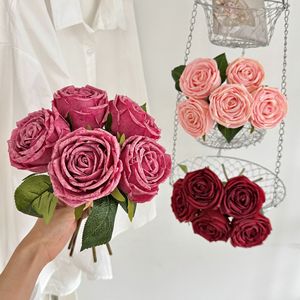 Ramo de Flores Artificiales de Rosas de Alta Calidad para Novia, Decoración para Mesa de Salón, Arreglos Florales para Bodas, Decoración DIY - Product Image 4