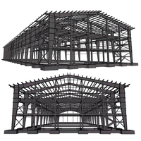 Structure métallique de conception moderne Entrepôt en métal de grande portée Atelier de cadre en acier Bâtiment préfabriqué en métal