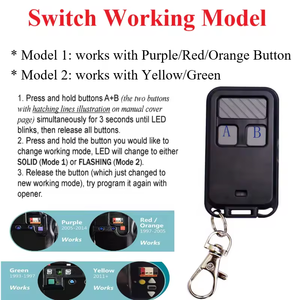 Télécommande pour <span class=keywords><strong>ouvre</strong></span>-<span class=keywords><strong>porte</strong></span> <span class=keywords><strong>de</strong></span> <span class=keywords><strong>garage</strong></span> Liftmaster <span class=keywords><strong>Craftsman</strong></span> 890max - Code roulant automatique en plastique - Product Image 2