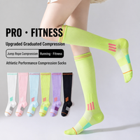 Chaussettes de compression respirantes pour le sport, chaussettes de mollets athlétiques, chaussettes élastiques à pression pour l'été